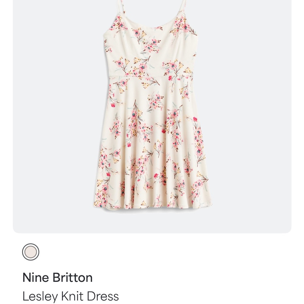 Nine Britton Floral Mini Dress - Cream and Pink